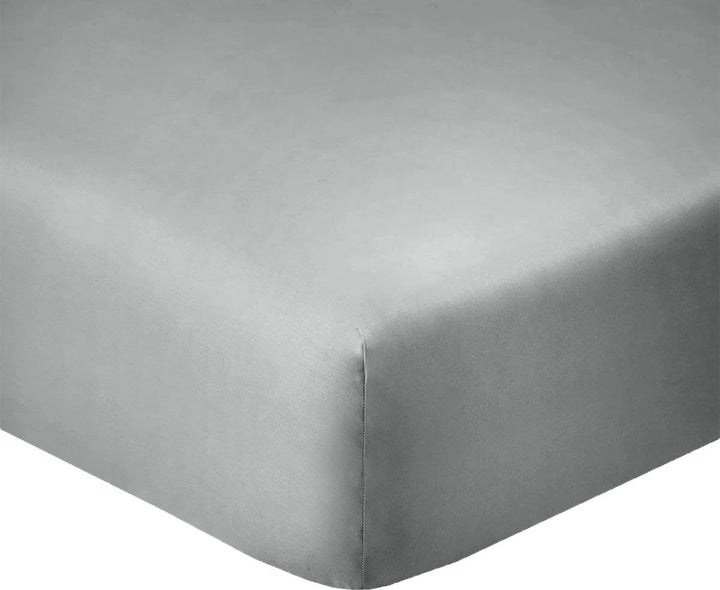 Drap housse bonnet 35cm 100% coton 57fils silver by BLANC PASSION