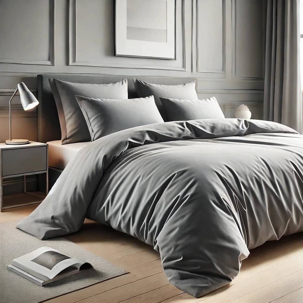 Drap housse bonnet 35cm 100% coton 57fils silver by BLANC PASSION