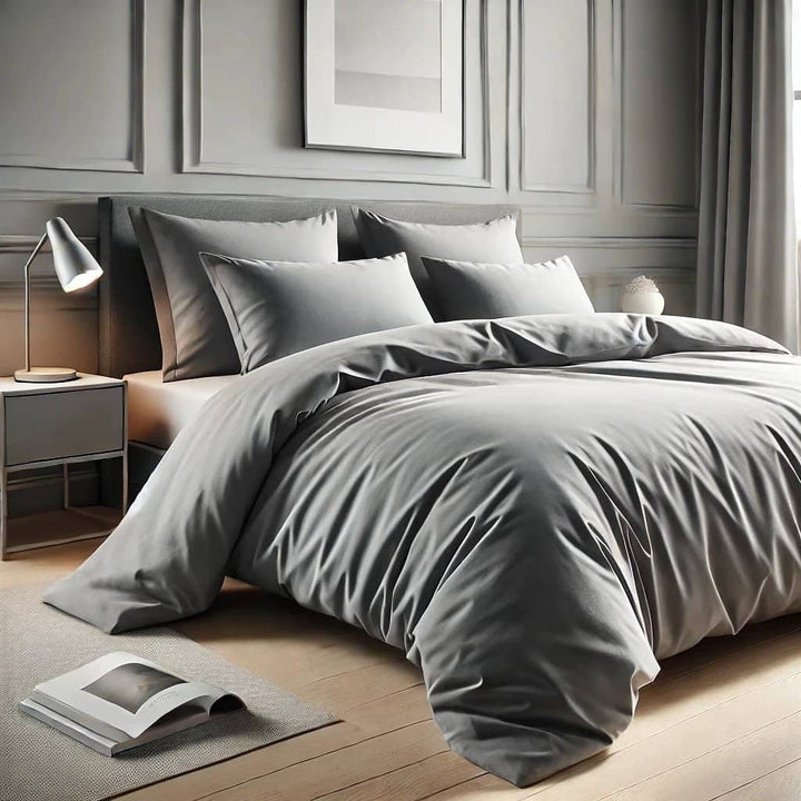 Drap housse bonnet 35cm 100% coton 57fils silver by BLANC PASSION