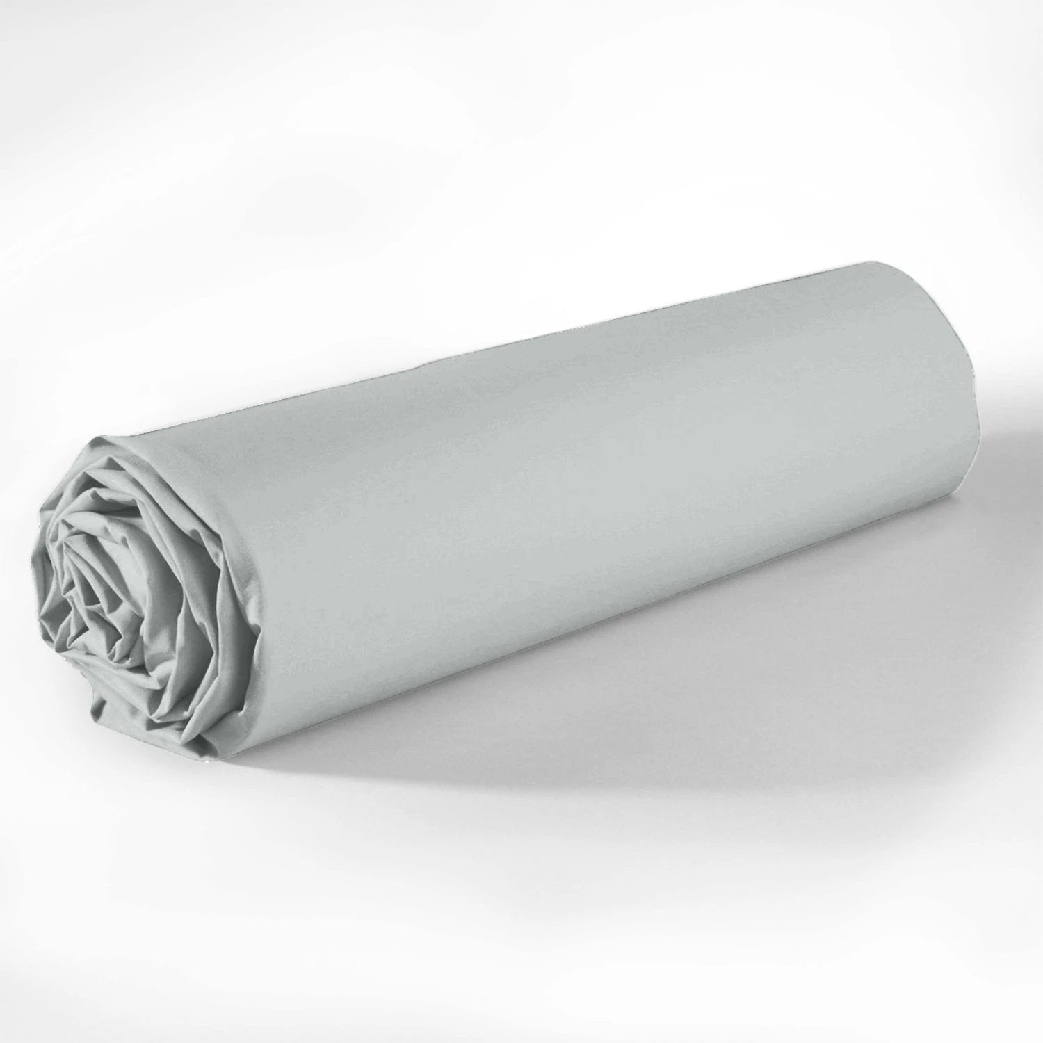 Drap housse bonnet 35cm 100% coton 57fils silver by BLANC PASSION