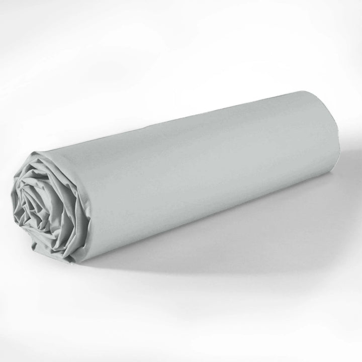 Drap housse bonnet 35cm 100% coton 57fils silver by BLANC PASSION