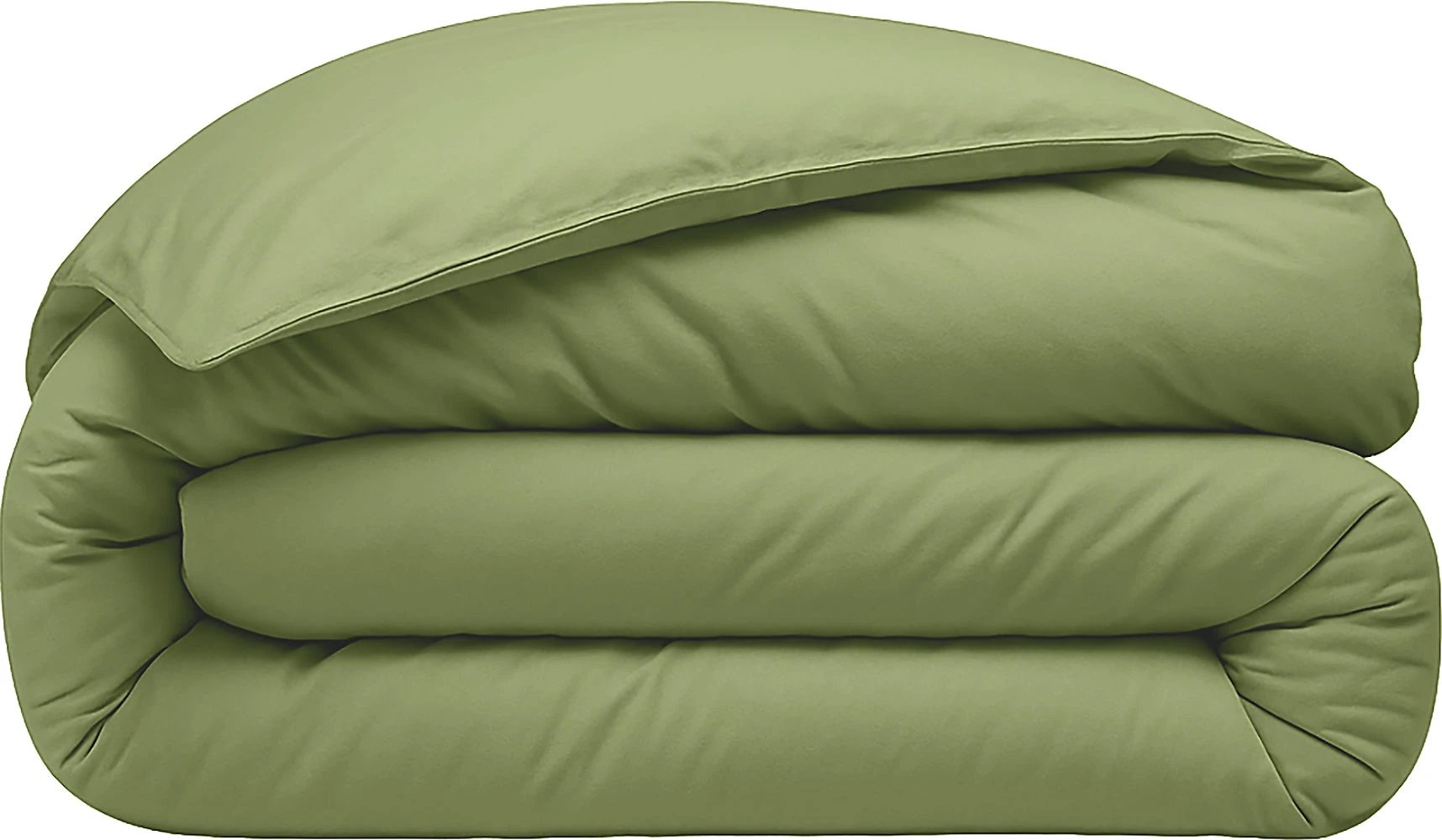 Housse de couette 100% percale de coton lavé vert d'eau by Baton Rouge