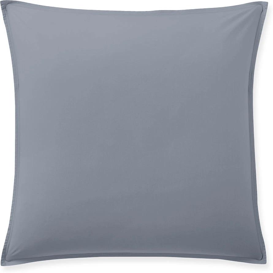 Taie d'oreiller baton rouge 100% percale de coton lavé 80fils/cm_ - bleu forever/bleu anthracite by Baton Rouge