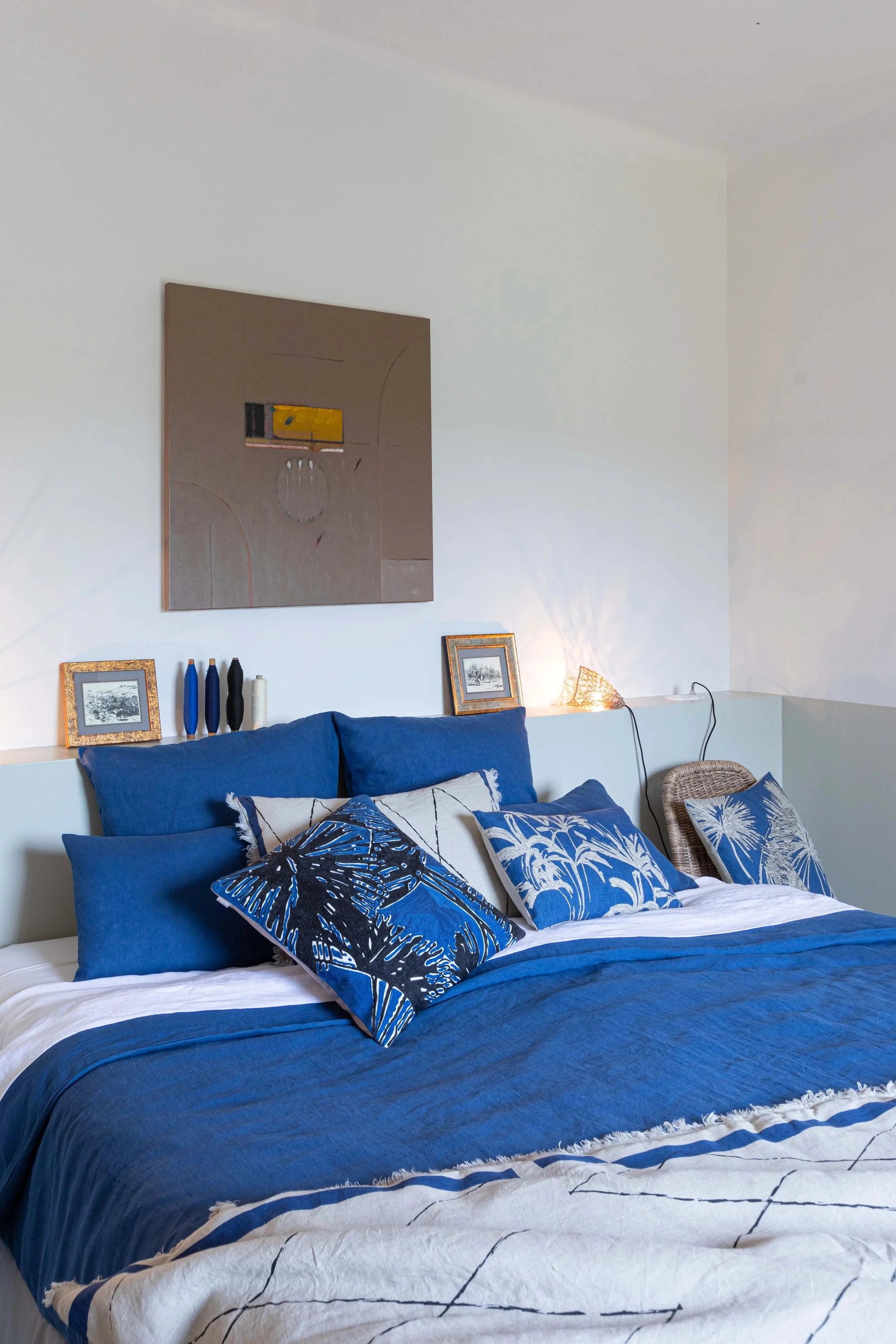 Drap housse stonewashed Zeff Blanc by Vivaraise