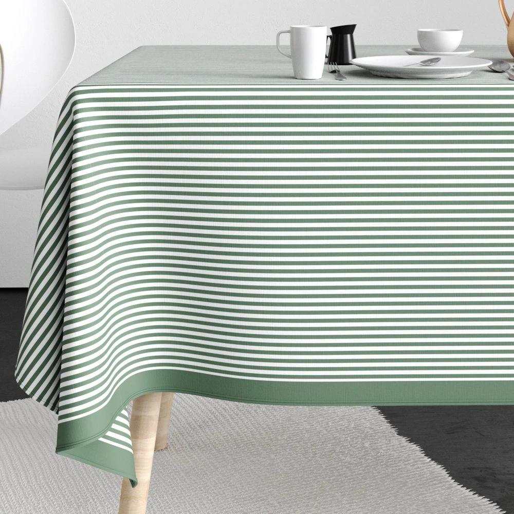 Nappe rectangulaire anti tache 140x200 cm Coton Milleraie Sapin by Casa Plume