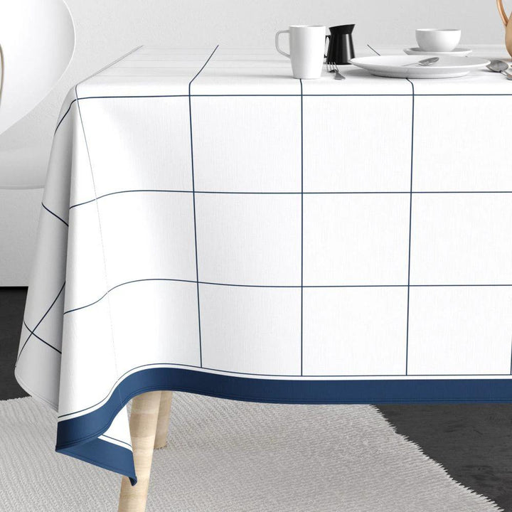 Nappe rectangulaire anti tache 140x250 cm Coton Kadri Majorelle by Casa Plume