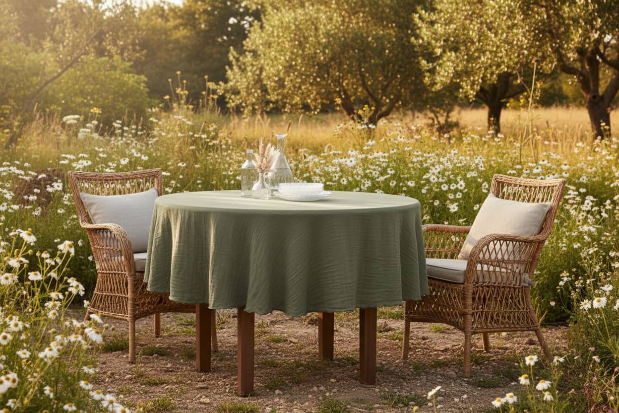 Nappe ronde Gaze de Coton by Casa Plume